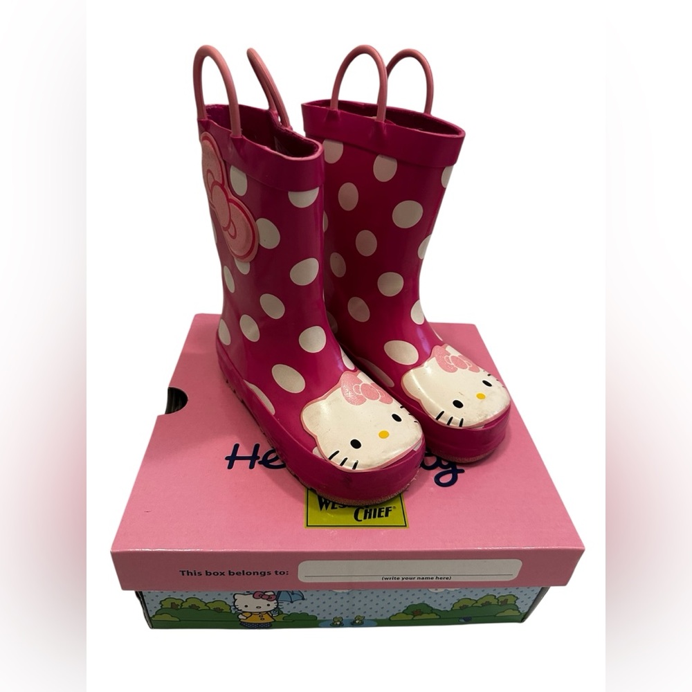Western Chief Hot Pink Hello Kitty Kids Rain Boots